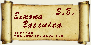 Simona Batinica vizit kartica